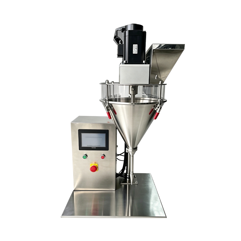 Máquina llenadora de polvo de barrena semiautomática para polvos sueltos cosméticos