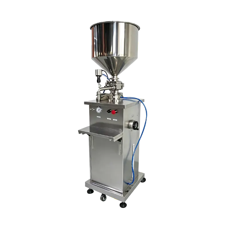 Máquina llenadora neumática de pistón de un solo cabezal para crema cosmética