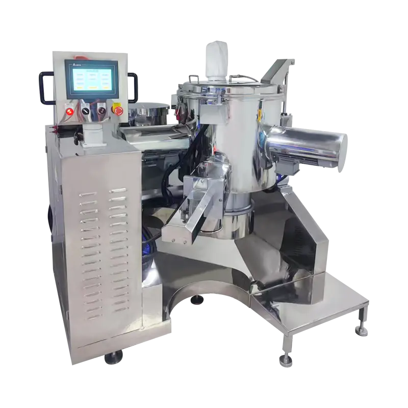 Máquina mezcladora de polvo de alta velocidad con picadora triple de 100 litros y sistema de pulverización de aceite